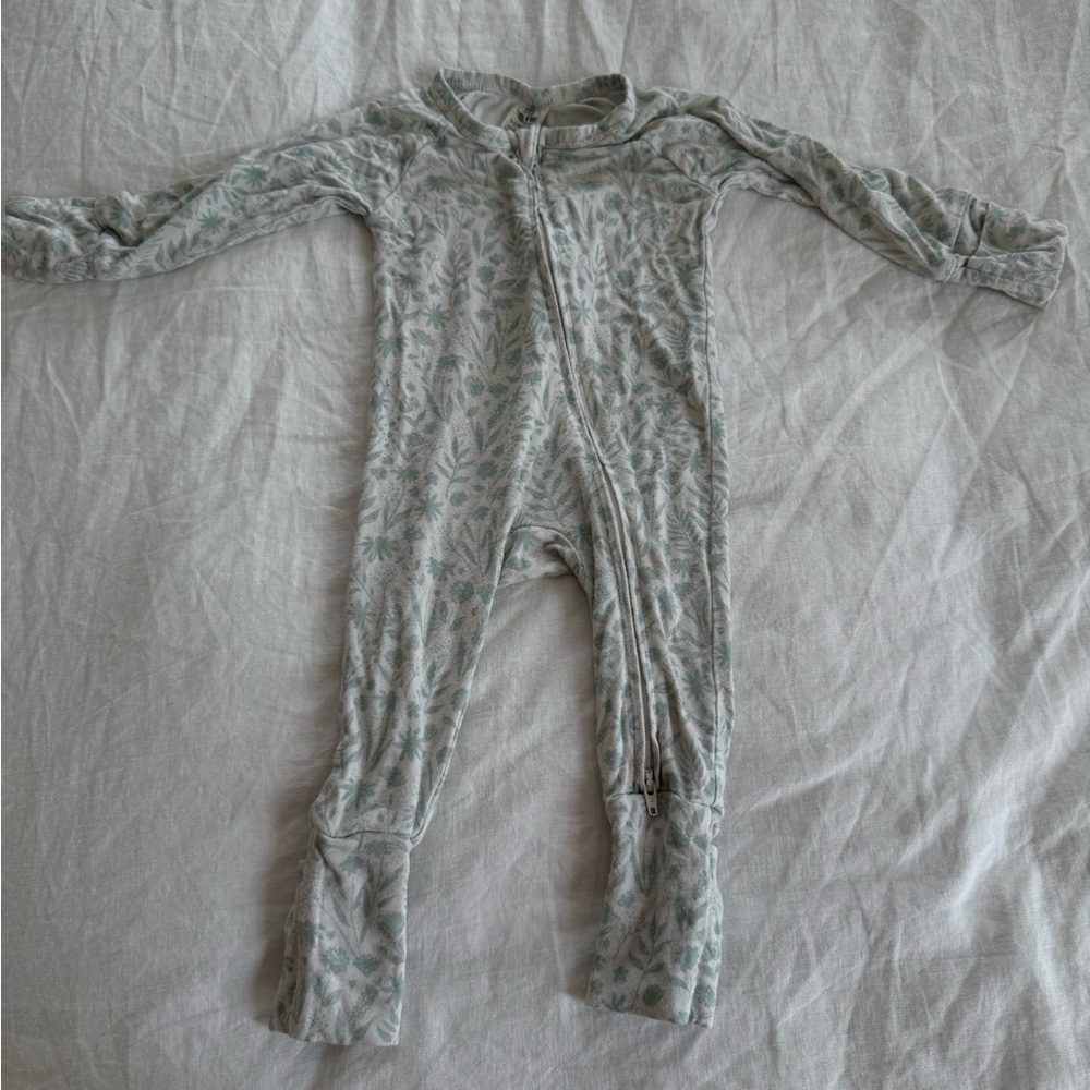 Leaf Patterned Kids One Piece